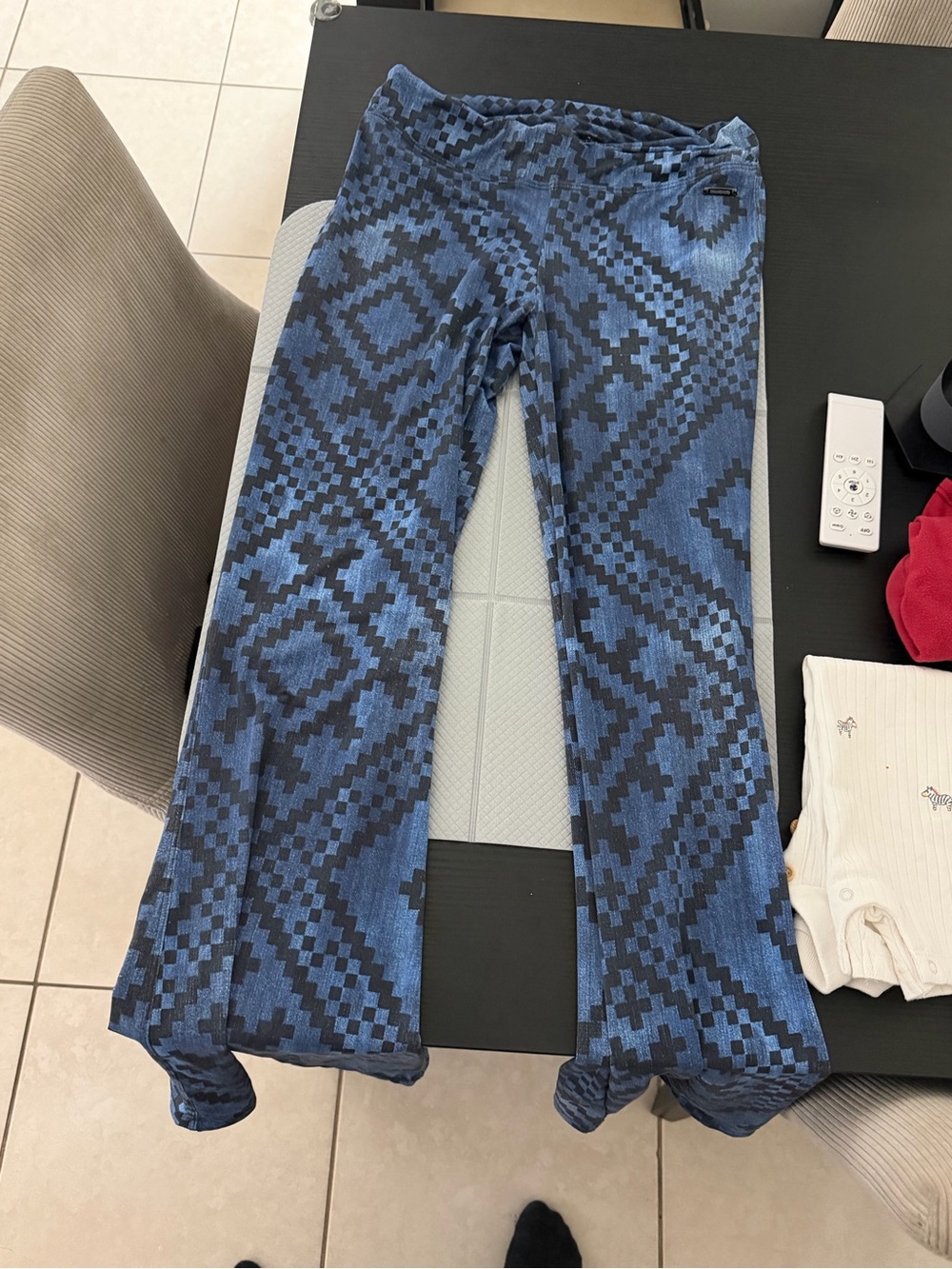 Brazilian Blue Geometric Women’s Leggings
